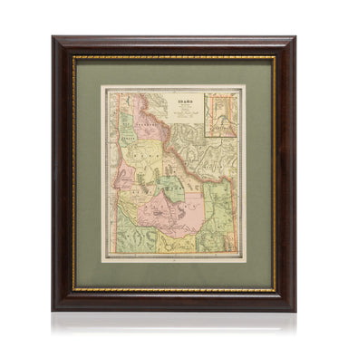 Map of Idaho by George F. Cram, Furnishings, Decor, Map