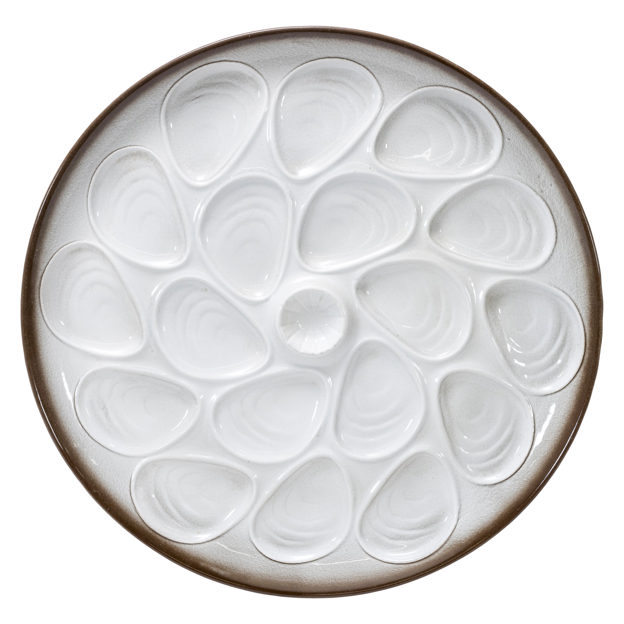 French Salins Faience Oyster Service