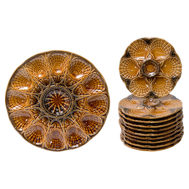 French Sarreguemines Faience Oyster Service, Furnishings, Dining, Serveware