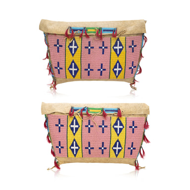 Pair Sioux Possible Bags, Native, Beadwork, Other