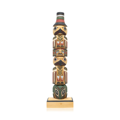 Alaskan Totem by Larry Rudick, Native, Carving, Totem Pole