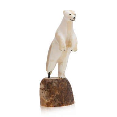 Inuit Miniature Walrus Ivory Polar Bear, Native, Carving, Ivory