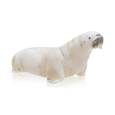 Inuit Miniature Walrus, Native, Carving, Ivory