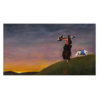 Prayer for a Good Hunt by Mario Rabago, Fine Art, Painting, Native American