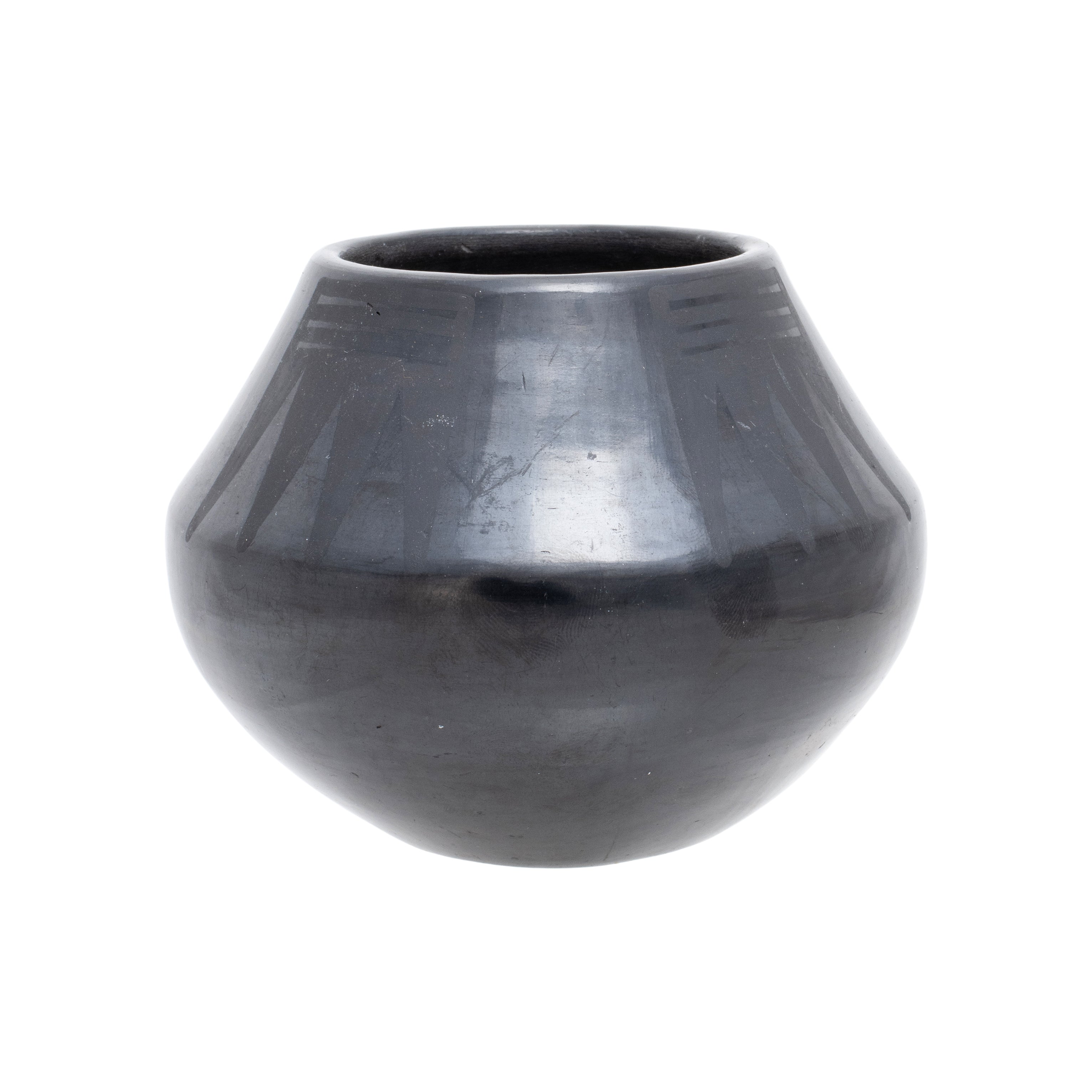 Marie and Julian Martinez Black Ware Pottery Jar