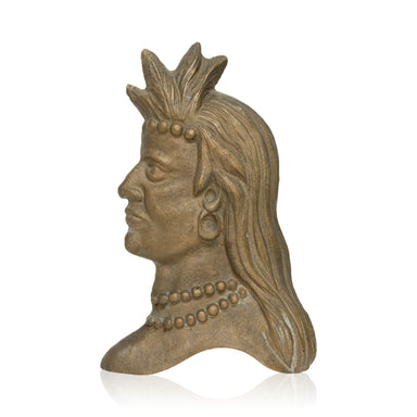Indian Chief Bronze Plaque, Fine Art, Bronze, Decorative
