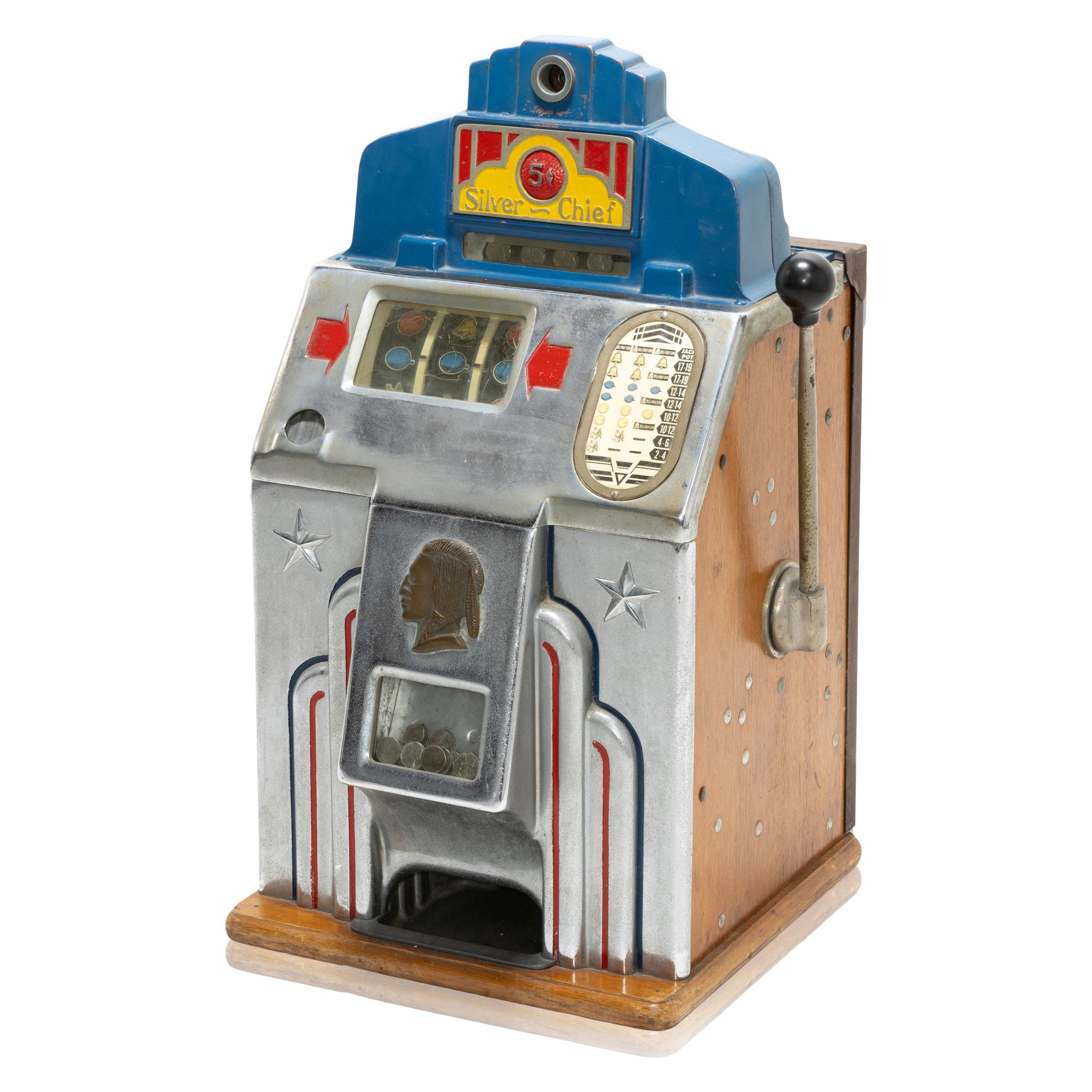Jennings 5 Cent Silver Chief Slot Machine — Cisco's Gallery