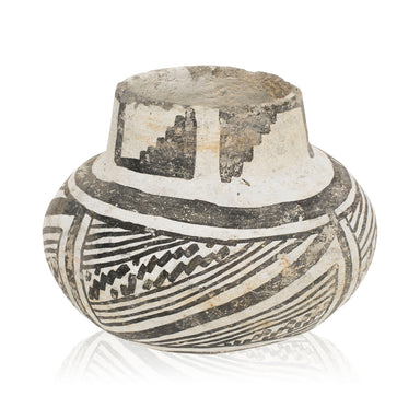 Anasazi Snowflake Pottery Jar, Native, Pottery, Prehistoric
