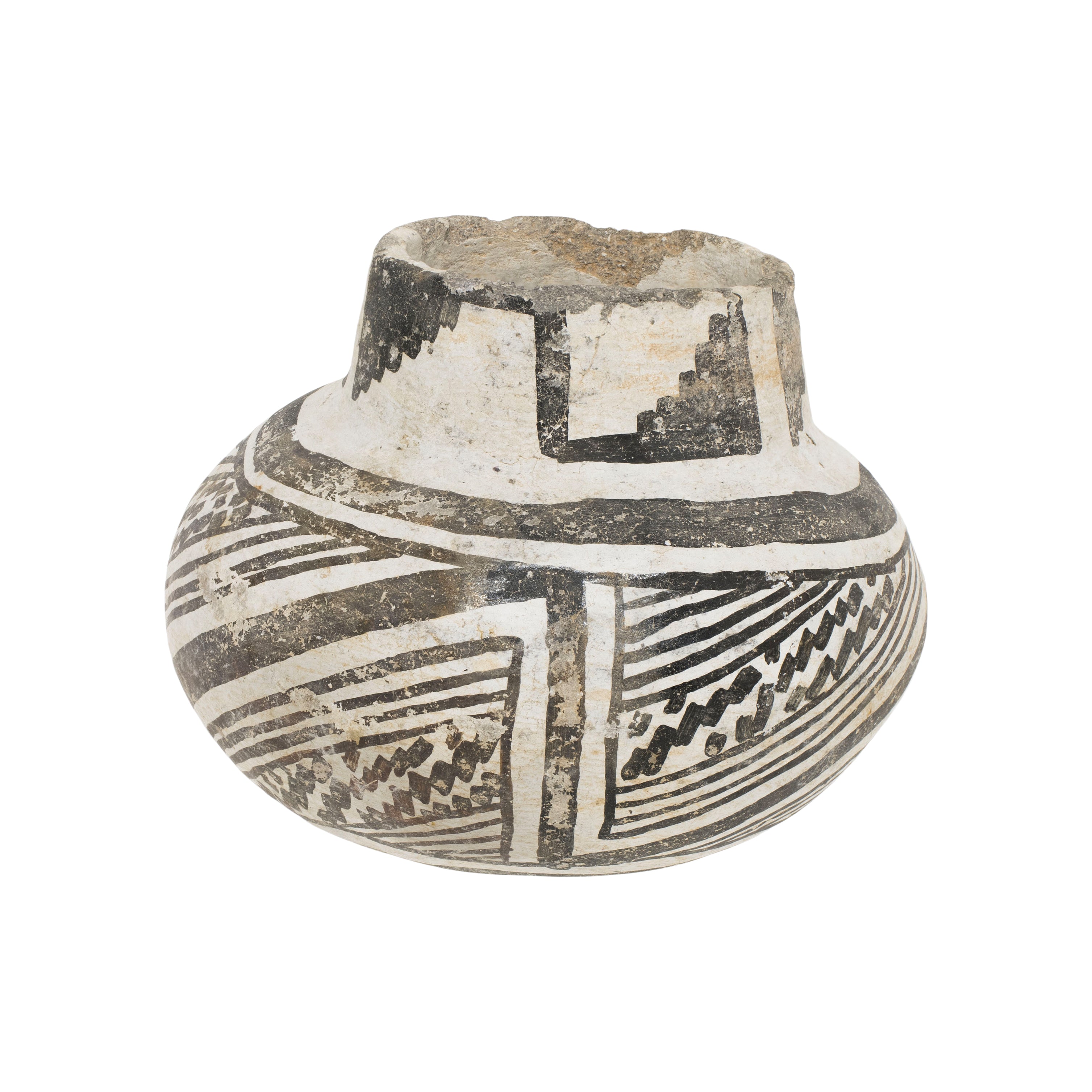Anasazi Snowflake Pottery Jar
