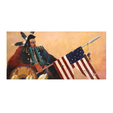 Warrior by Mario Rabago, Fine Art, Painting, Native American