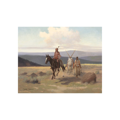 "Going Home" By Charles Damrow, Fine Art, Painting, Native American