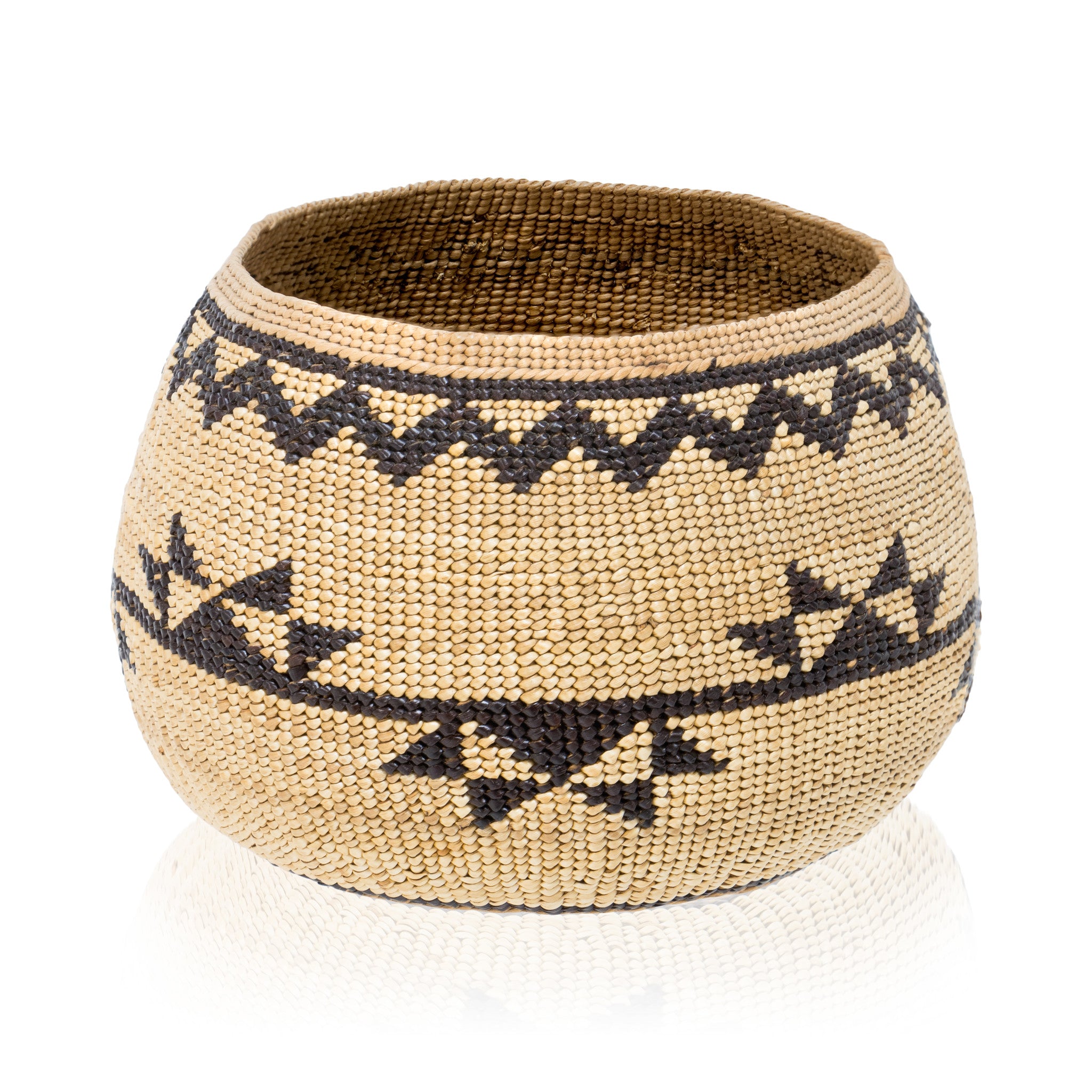 Hupa/Yurok Basket, Native, Basketry, Vertical