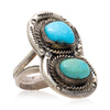 Two-Stone Navajo Turquoise Ring, Jewelry, Ring, Native