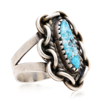 Turquoise and Sterling Ring, Jewelry, Ring, Native