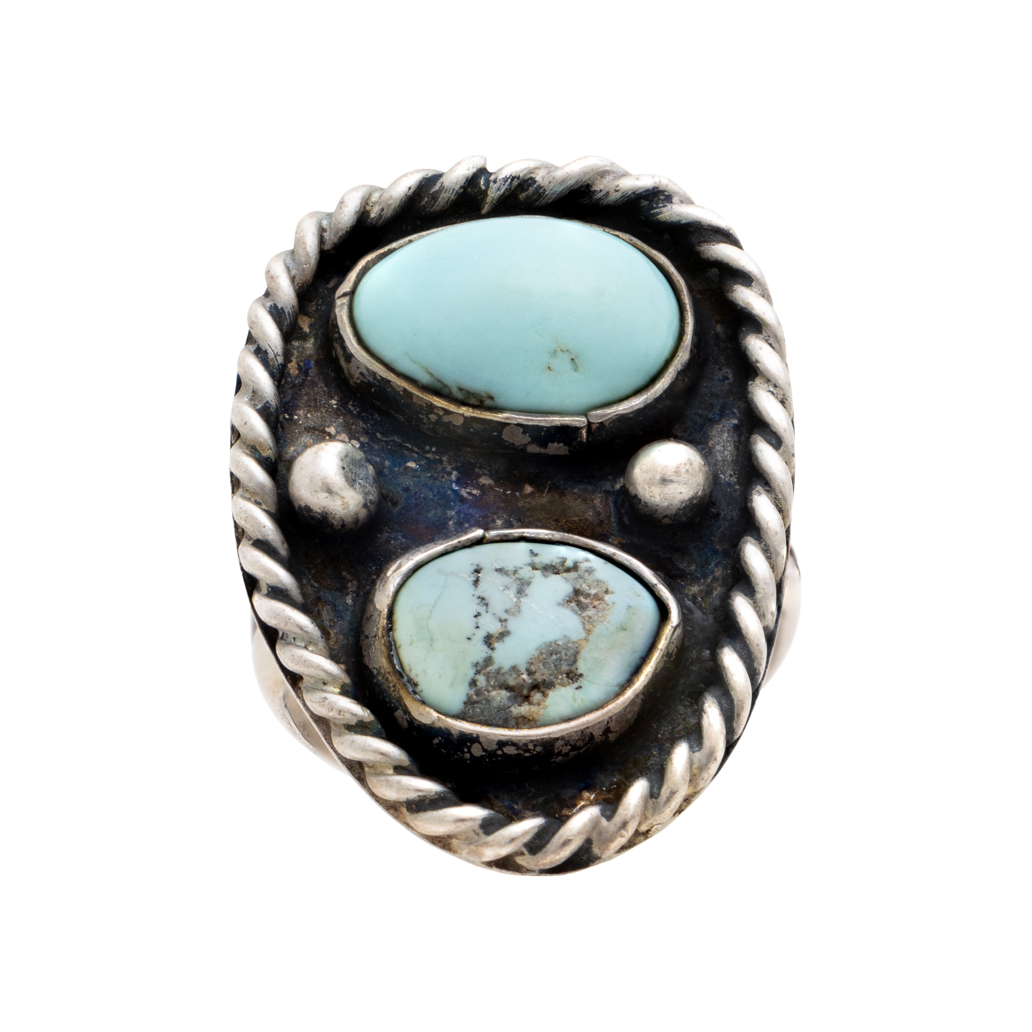 Two-Stone Turquoise Ring