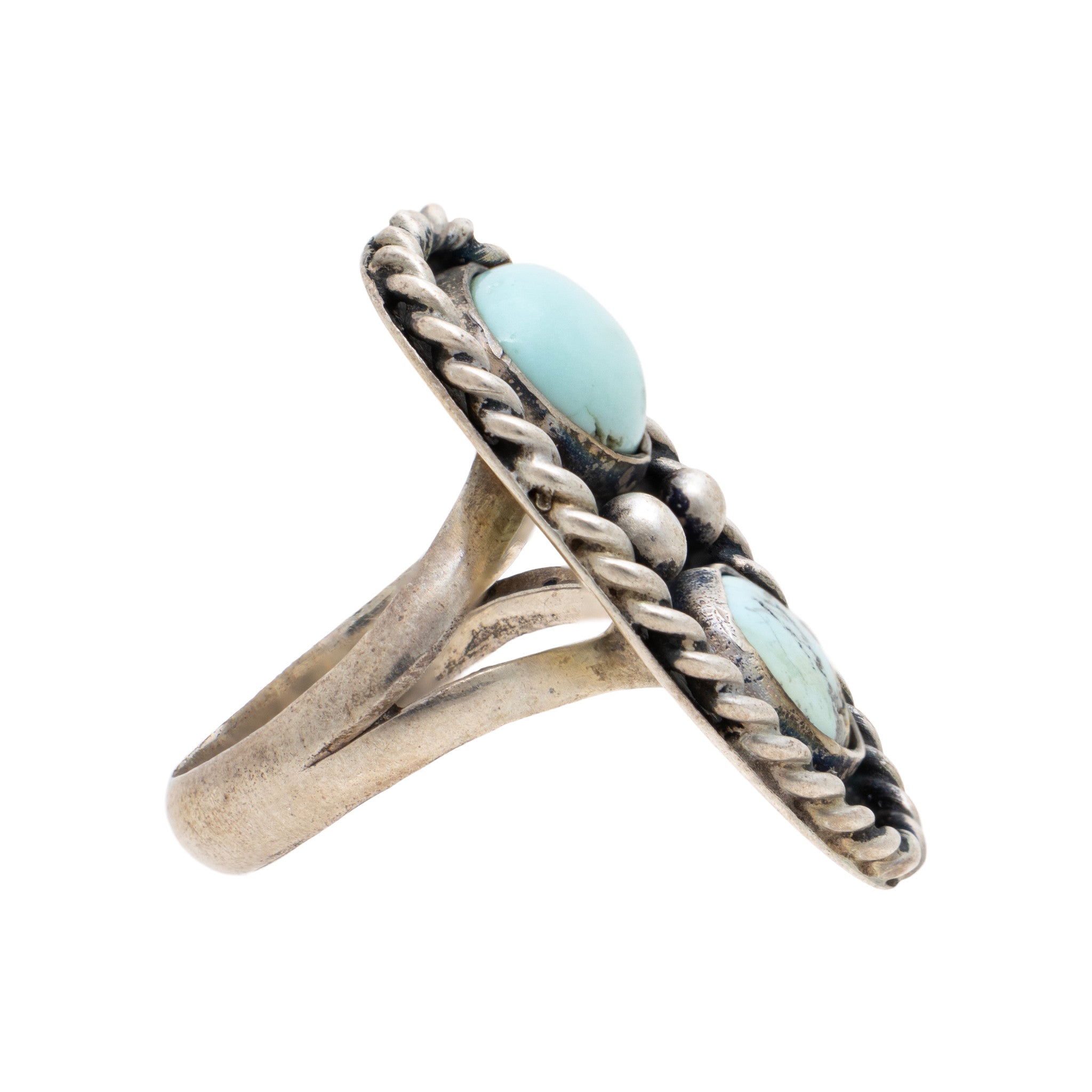 Two-Stone Turquoise Ring