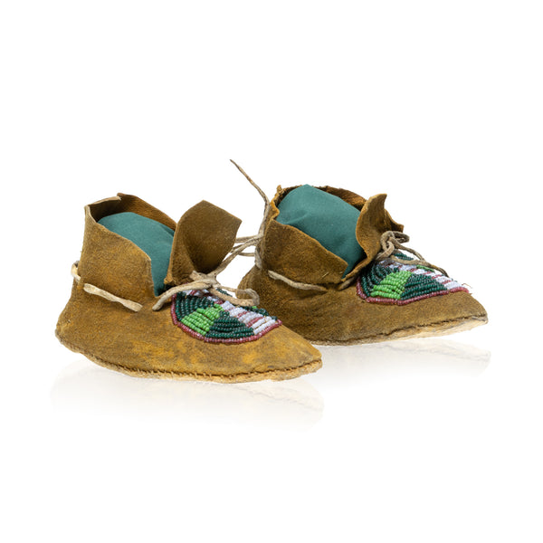 Mandan Baby Moccasins, Native, Garment, Moccasins