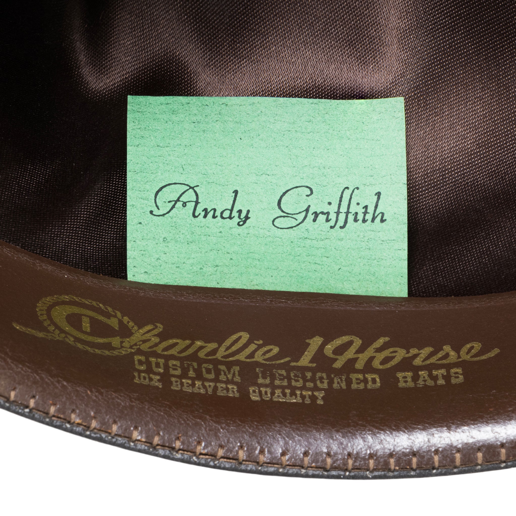 Andy Griffith's Custom Beaver Charlie One Horse Hat