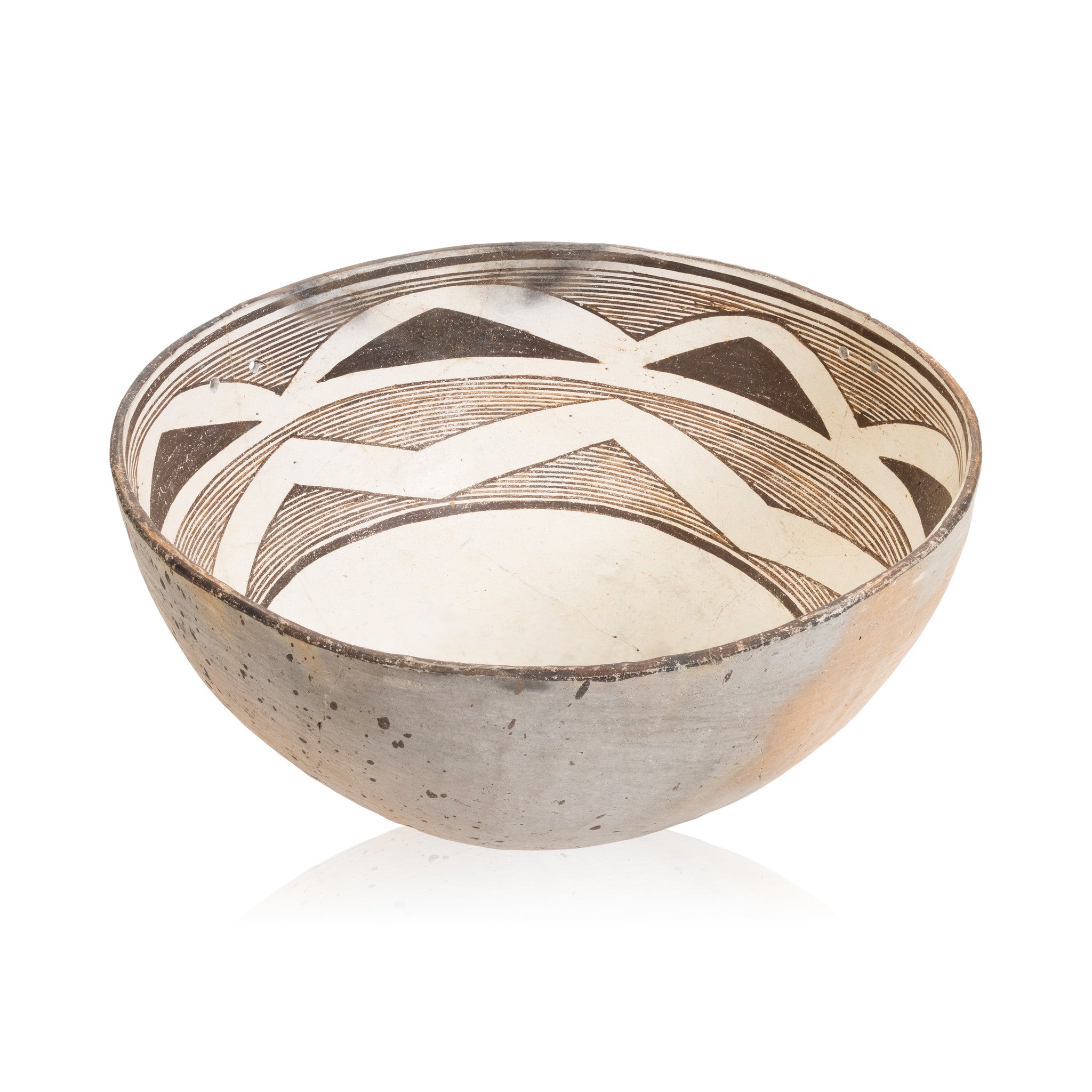 Prehistoric Anasazi Mimbres Bowl, Native, Pottery, Prehistoric