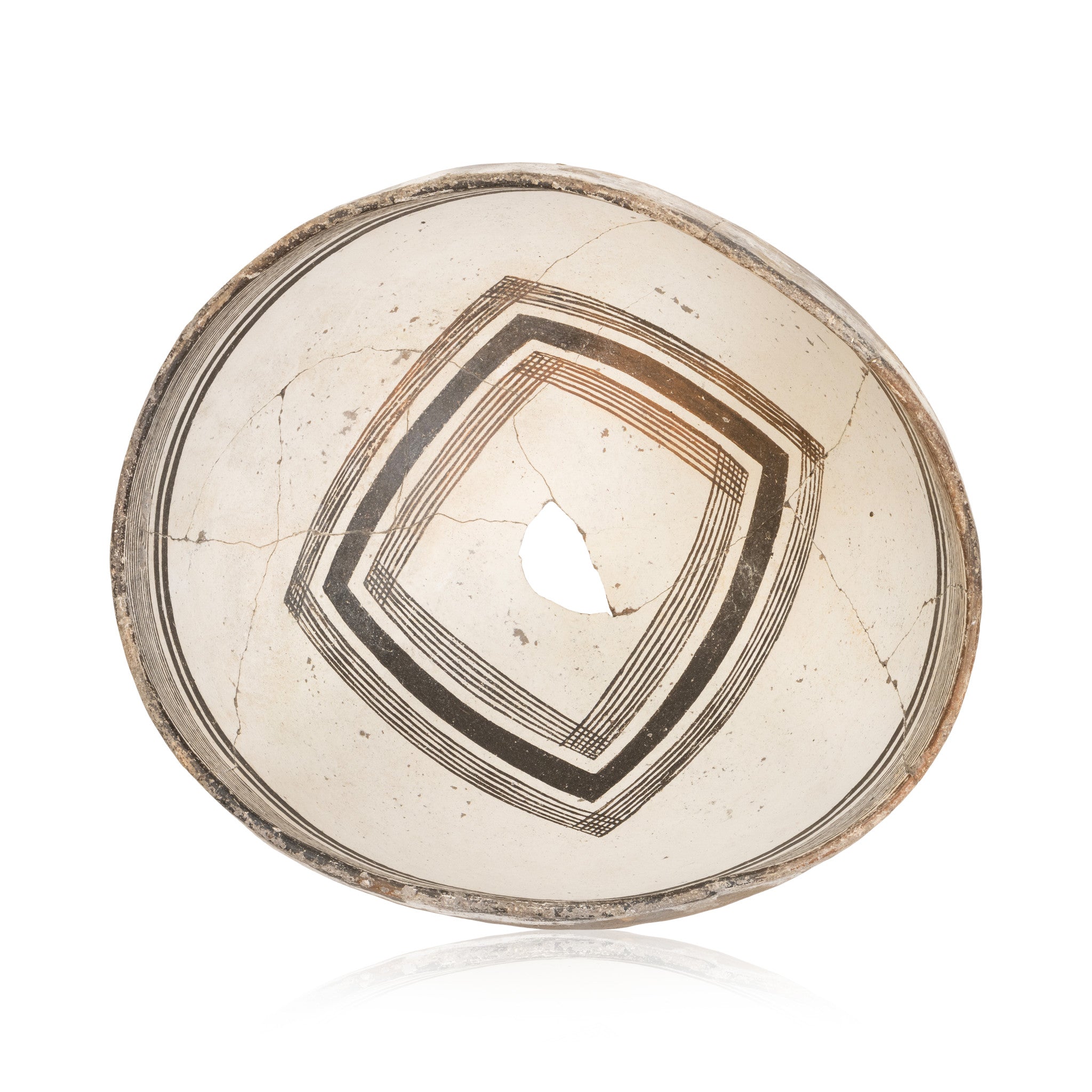 Prehistoric Anasazi Mimbres Bowl, Native, Pottery, Prehistoric