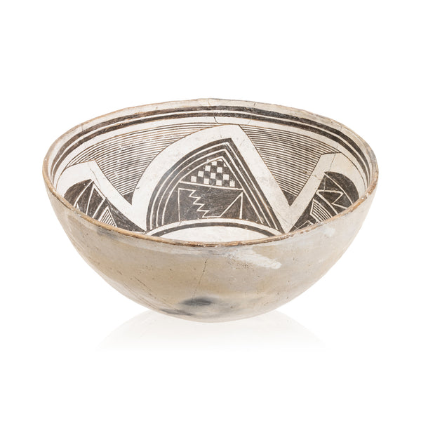 Prehistoric Anasazi Mimbres Bowl, Native, Pottery, Prehistoric