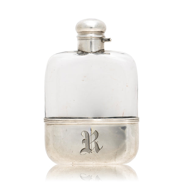 Sterling Siver Flask, Furnishings, Barware, Flask