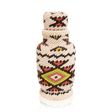 Flathead Beaded Jar, Native, Basketry, Bottle Basket