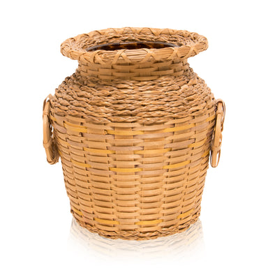 Passamaquoddy Bottle Basket, Native, Basketry, Bottle Basket