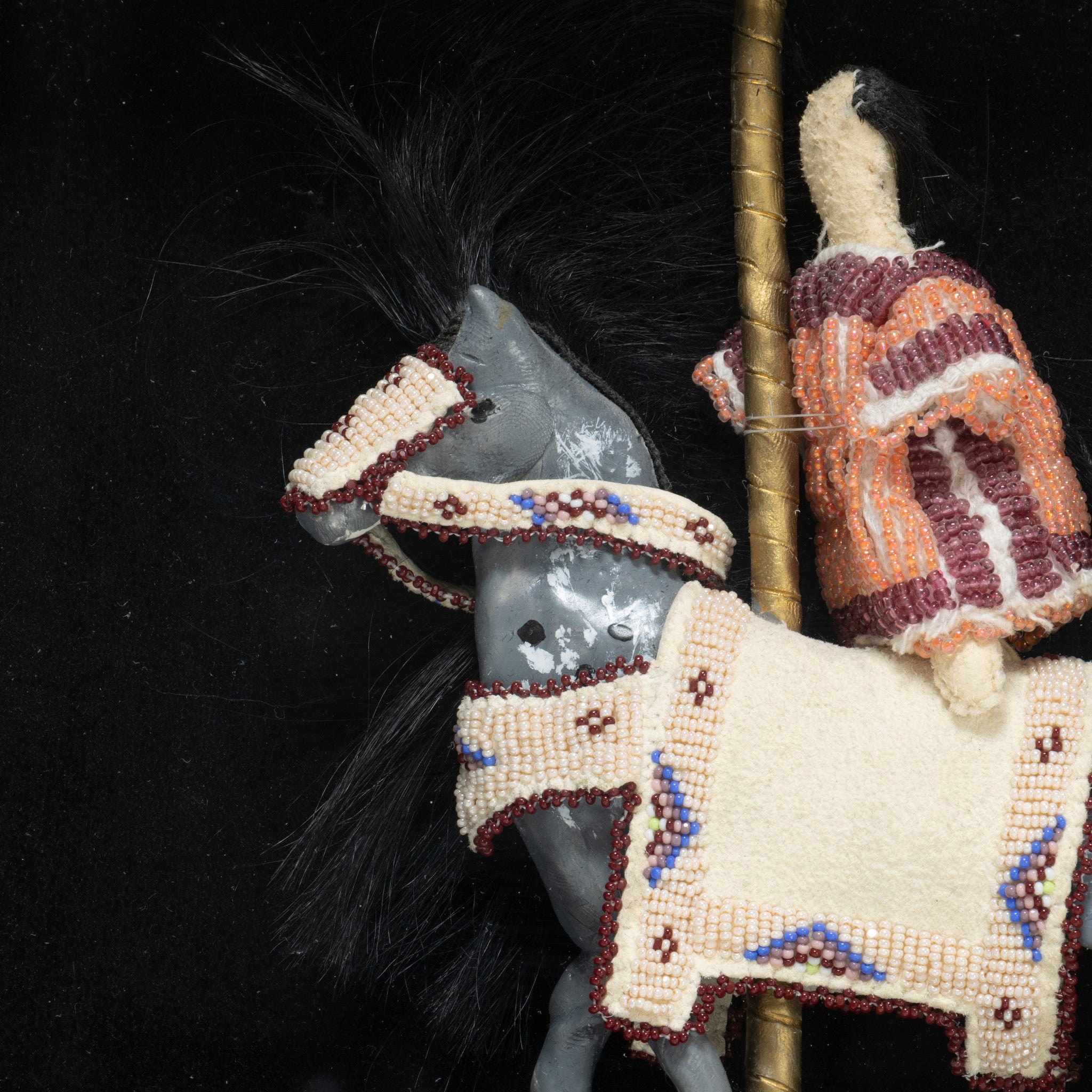 Miniature Sioux Rider on Horseback