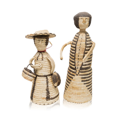 Pair of Papago Basketry Dolls, Native, Doll, Other