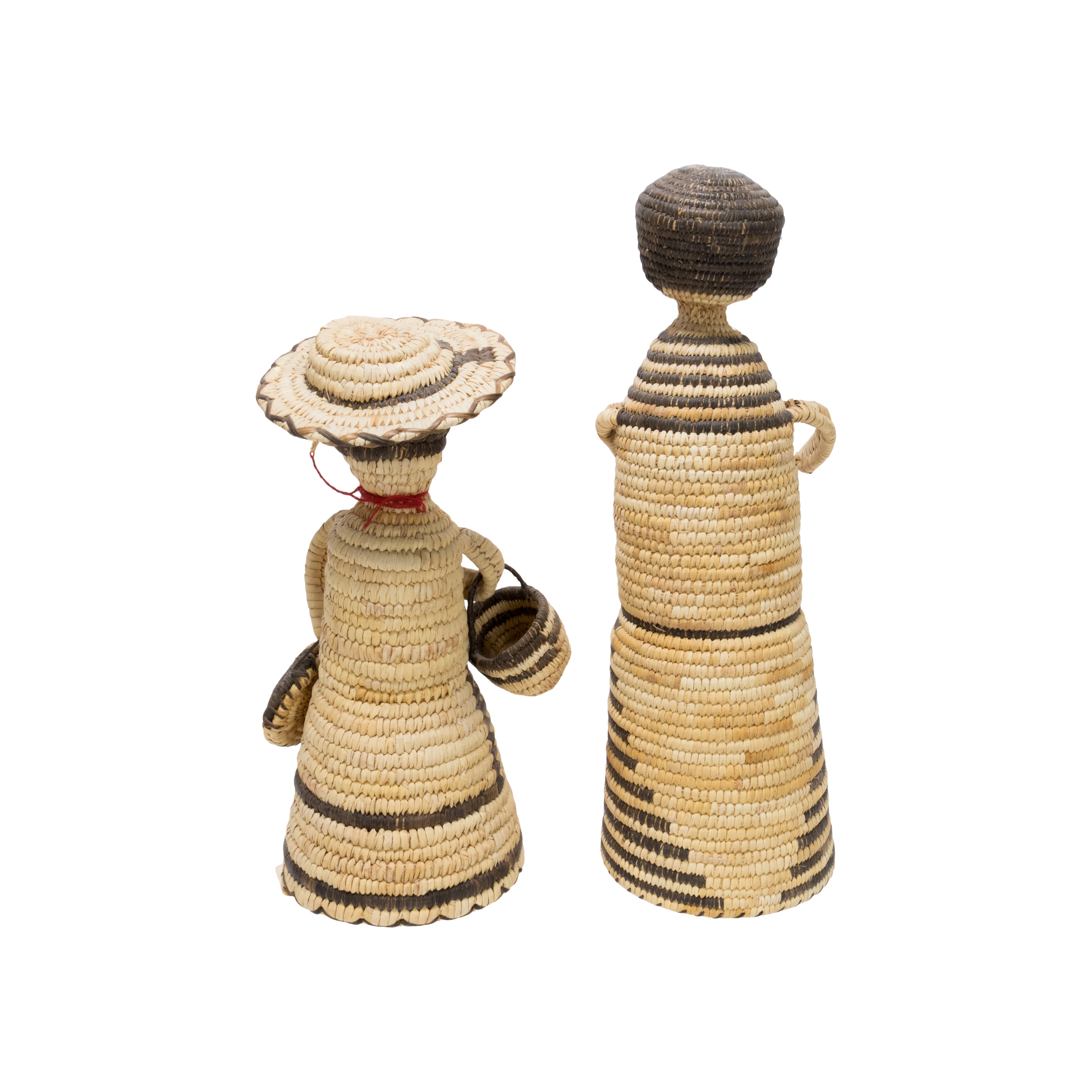 Pair of Papago Basketry Dolls
