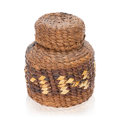 Tsimshian Cedar Bark Inkwell, Native, Basketry, Vertical