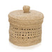 Aleut Miniature Lidded Basket, Native, Basketry, Vertical