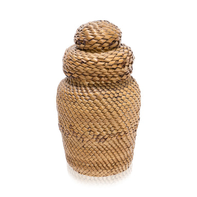 Makah Miniature Bottle Basket, Native, Basketry, Bottle Basket