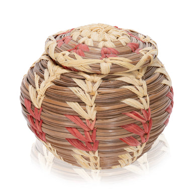 Coushatta Miniature Basket, Native, Basketry, Vertical