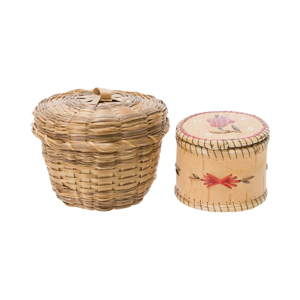 Ottawa Miniature Baskets, Native, Basketry, Vertical