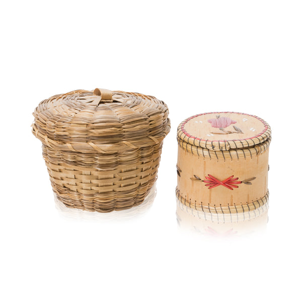 Ottawa Miniature Baskets, Native, Basketry, Vertical