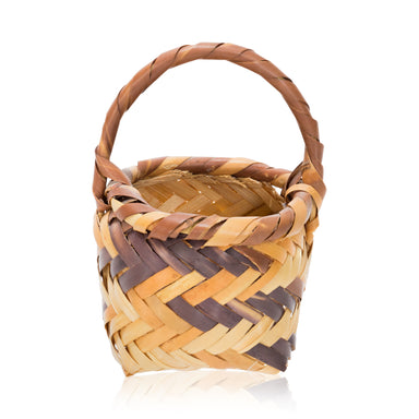 Miniature Choctaw Basket, Native, Basketry, Vertical