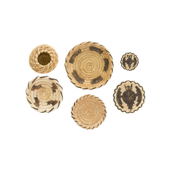 Papago Miniature Baskets, Native, Basketry, Vertical