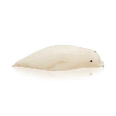 Miniature Inuit Walrus Ivory Whale, Native, Carving, Ivory