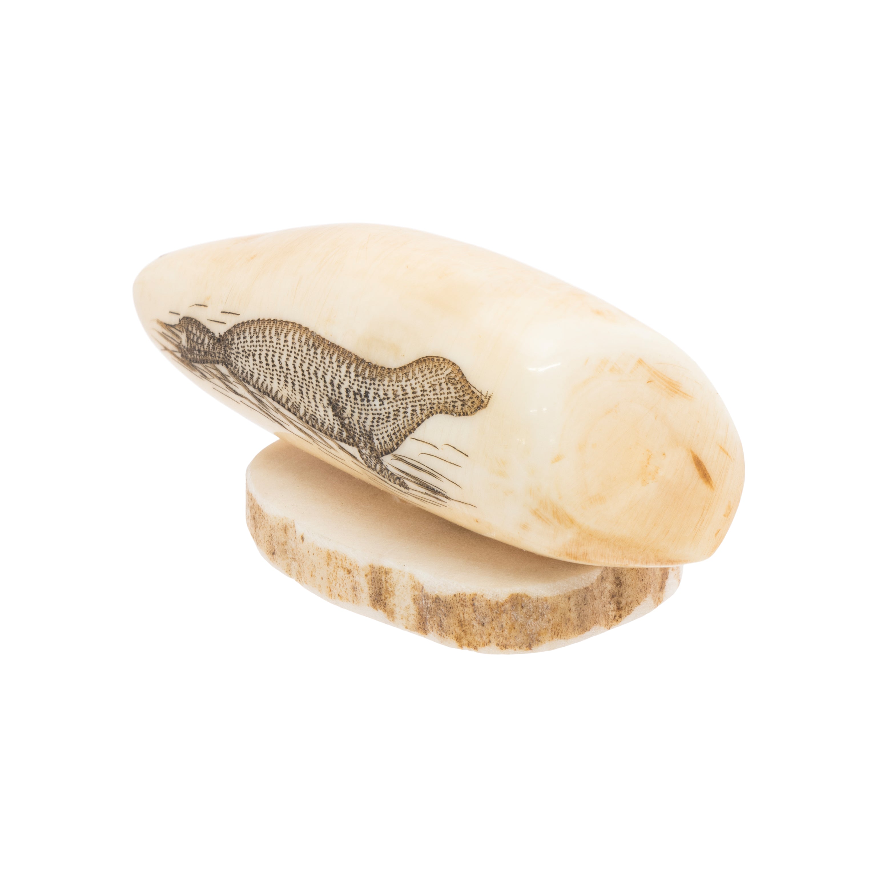 Inuit Walrus Ivory Miniature Otter