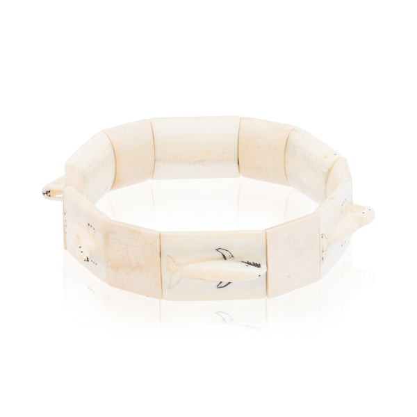 Inuit Ivory Fetish Bracelet, Native, Carving, Ivory