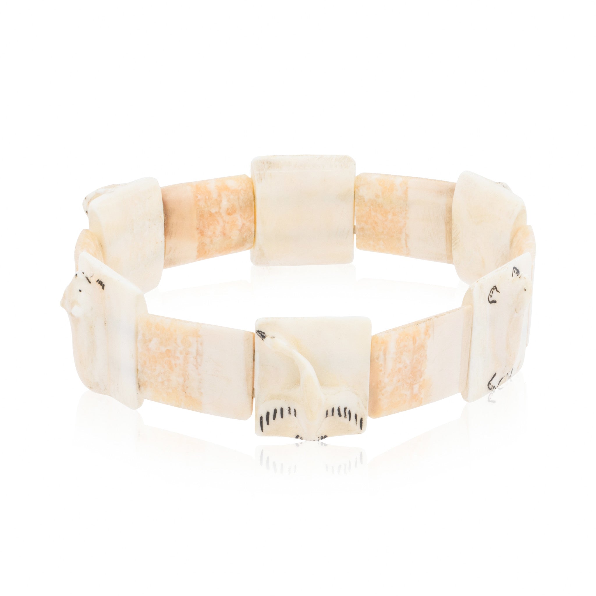 Inuit Ivory Fetish Bracelet, Native, Carving, Ivory