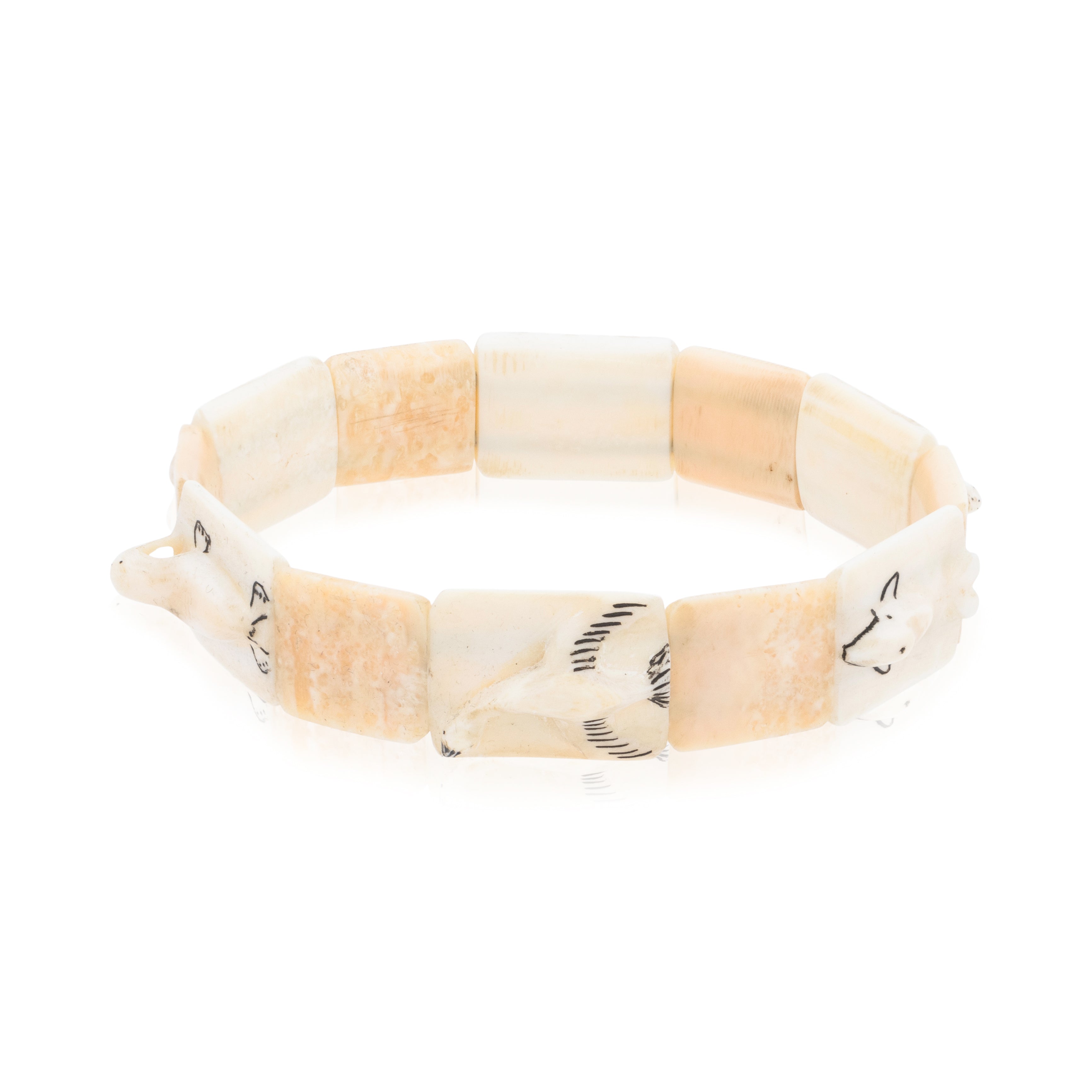 Inuit Ivory Fetish Bracelet, Native, Carving, Ivory