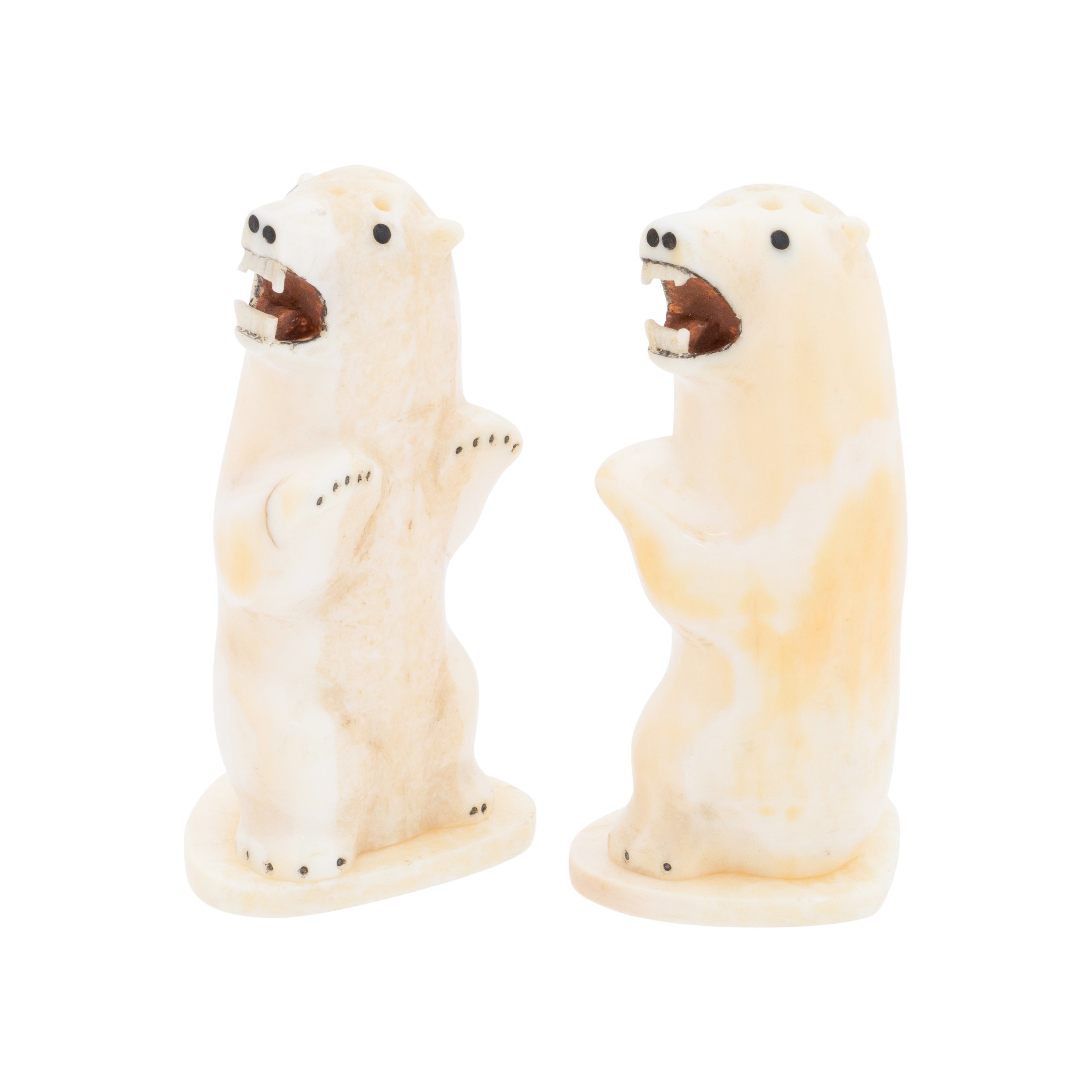 Inuit Ivory Bear Salt and Pepper Shakers