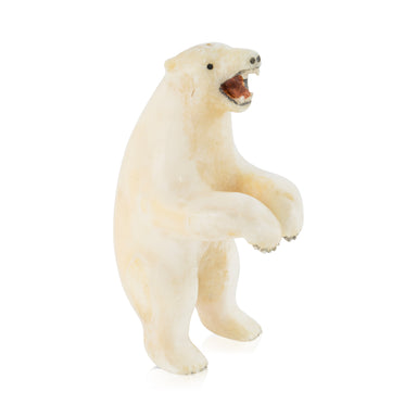 Miniature Inuit Ivory Polar Bear, Native, Carving, Ivory