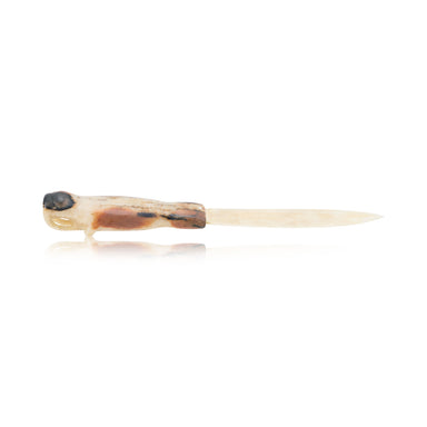 Inuit Fossilized Ivory Knife, Native, Carving, Ivory