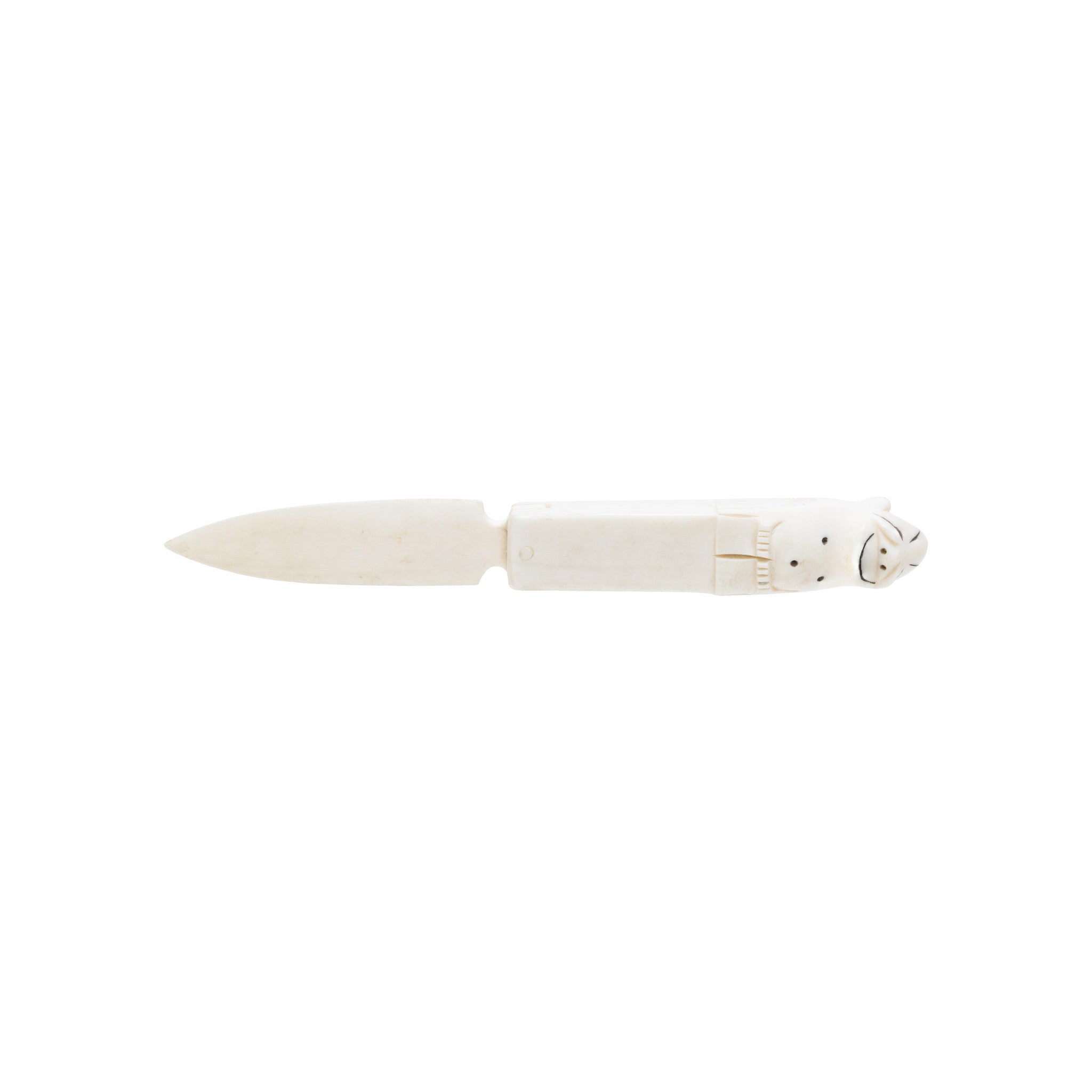 Inuit Walrus Ivory Billiken Knife