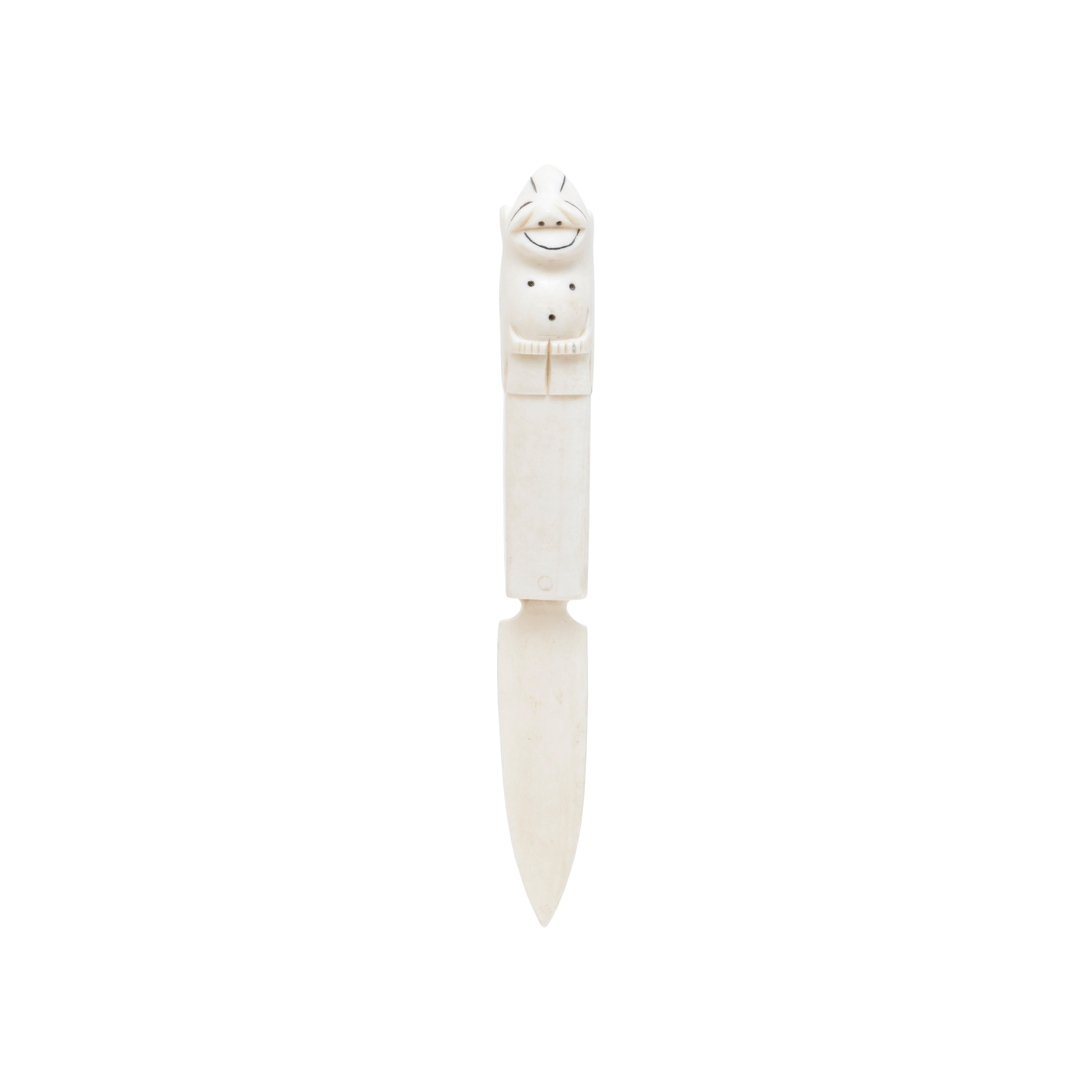 Inuit Walrus Ivory Billiken Knife