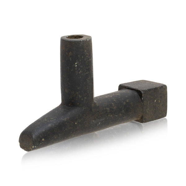 Steatite "T" Pipe, Native, Pipe, Steatite